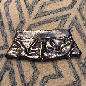 Silver Lauren Merkin Clutch